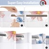 SSCRCUSLY No Hook Shower Curtain and Liner Set, Watercolor Blue