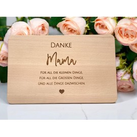 Mother's Day Gift Idea - Wooden Breakfast Board with High-Quality Engraving for the Best Mum