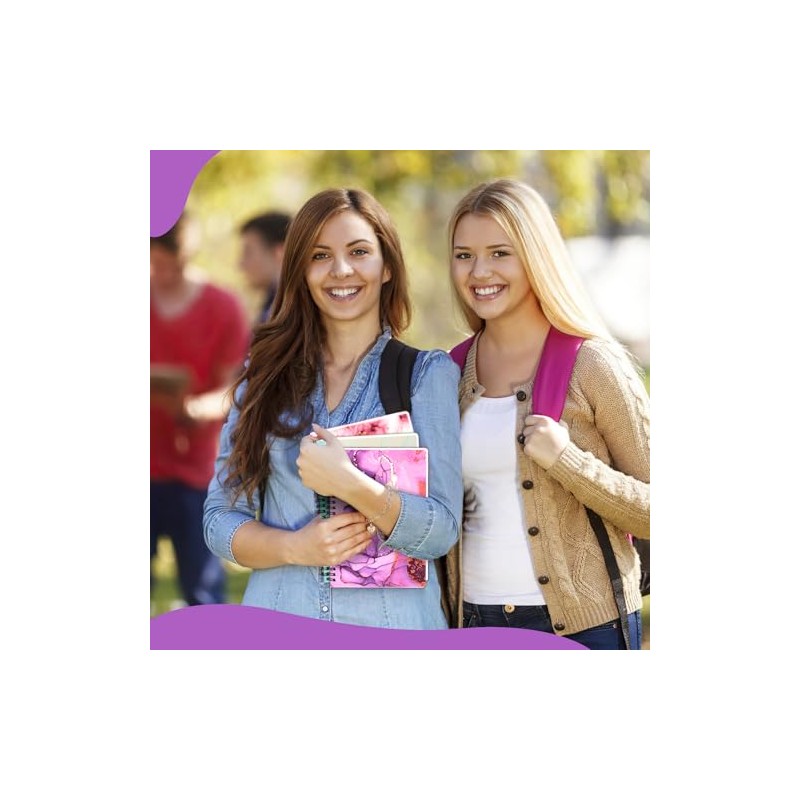 3pcs Mármol Cuaderno Espiral Gsm Notas Pasta 160 Páginas Rayadas
