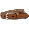 styleBREAKER 03010110 Women's Leather Belt Plain Colours with Aztec Prongs