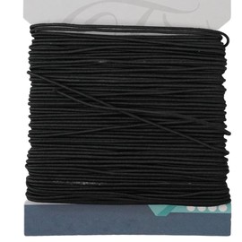 Trimming Shop 2mm Elastic Cord/Round Elastic String Stretchy Cord for Sewing, Party Cap, Clothesline, Trailer, Shoe Laces, DIY Items, Strength Round Elasticated Cord, Black, 3 Metres