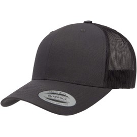 Yupoong YP Classics Retro Trucker Cap, Charcoal, OSFA