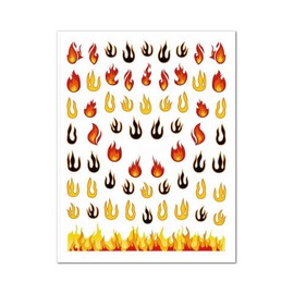 Generic Flame Nail Sticker Japanese Sushi Food Emoticons Nail Decal 370 Nail Wraps Stickers Manicure Supplies for Women Nails Full Long Lasting Easy Apply and Remove