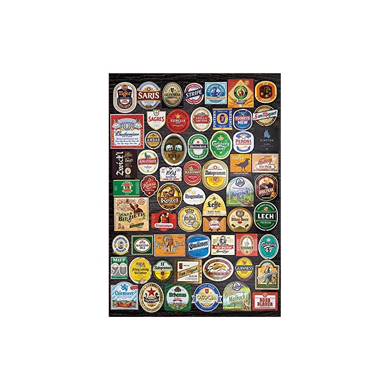 Educa 18463 Puzzles 1,500 Pieces, Beer Labels, No Colour