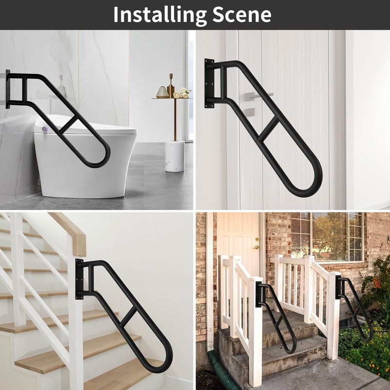 ROTHLEY Hand Rails for Outdoor Steps,Hand Rails for Elderly Porch