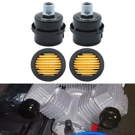 Anxingo 2Pcs Air Compressor Silencer Filter, Metal Air Compressor Intake Filter with Filter Element (1/2 inch)