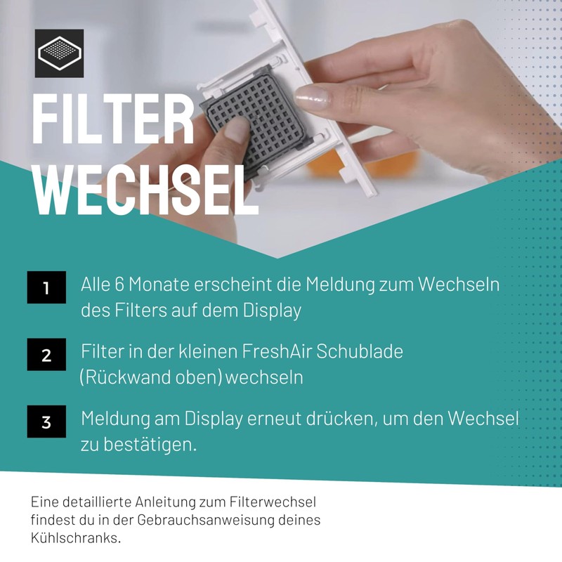 FilterBase® Fresh Air Filter for Liebherr Refrigerator, Pack of 4,
