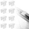 Pack of 8 clamp supports for blinds, universal plastic clamp