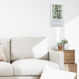 Neoteck Thermometer Hygrometer LCD Digital Indoor Outdoor Hygrometer Humidity Thermometer Temperature Meter Min/Max Value 1.5m Sensor Wire for the Management of Air Conditioning Office Hotel Room