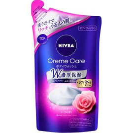 Nivea Cream Care Body Wash, French Garden Rose Scent, Refill, 12.2 fl oz (360 ml), Set of 2