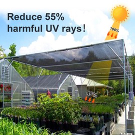LOVE STORY 10x15FT 55% Black Shade Cloth Sun Shade Net UV Resistant Mesh Tarp Plant Cover Sunblock Net for Garden,Greenhouse,Vegetables,Flowers