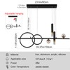 Siittoo Modern Chandeliers for Dining Room, Dimmable Led Linear Pendant