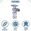 1/4 Turn Press Angle Stop Valve | 1/2" Press x