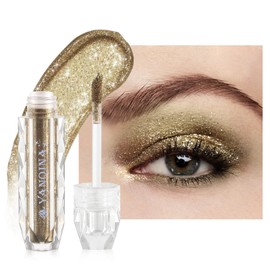 Liquid Eyeshadow with 6 Colours, Metallic Pigment, Quick Drying and Long Lasting Eyeshadow, Bright Color Makeup (#5)