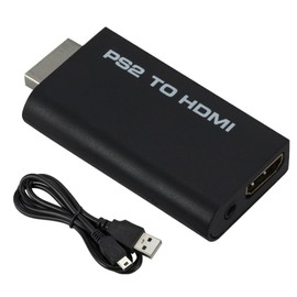 Wress PS2 to HDMI Converter, HDMI Adapter Video Converter with 3.5mm Audio Output for HDTV HDMI Monitor, PS2 HDMI Converter Compatible with All PS2 Models, Easy Setup and HD Video Quality
