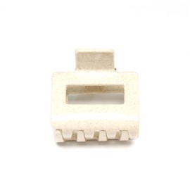 Small Mini Hair Clip, Beige, Square, Hair Clip, Hair Accessory, Cute, Stylish, Ladies, Korea, 2.0 inches (5.2 cm) (Cream)