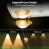 Brizled 12 Pack Solar Fence Lights Outdoor, 300/4000/6000K 3 Modes