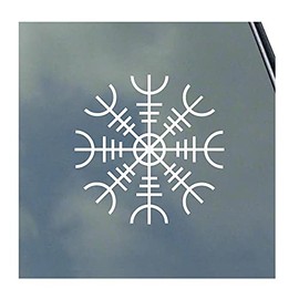 Helm of Awe Rune Vinyl Sticker Decal Norse Viking Asatru Odin Thor Loki Runic Symbol