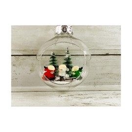 AGD Christmas Decor - Red Green White Highland Cows Cut-out Ornament