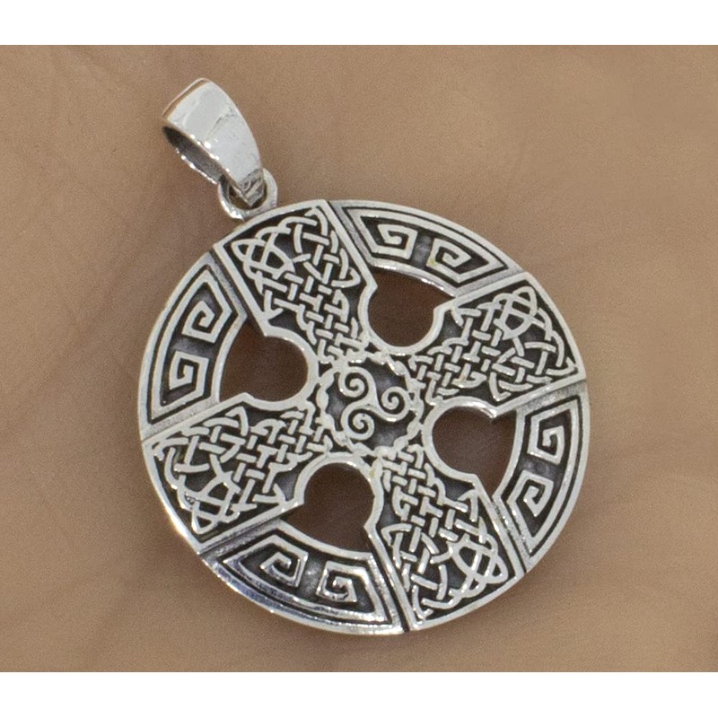 AFP AS-621 Celtic Cross Triskel Pendant 925 Sterling Silver, Sterling