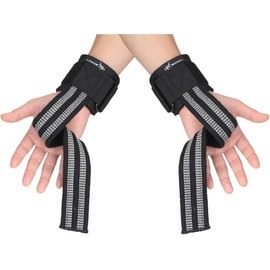 MOOCY Big Grip No-Slip Nylon Lifting Straps with DuraGrip for Weightlifting, Bodybuilding, Powerlifting, Strength Training, Deadlifts - Padded Neoprene Gym Straps(Pair)