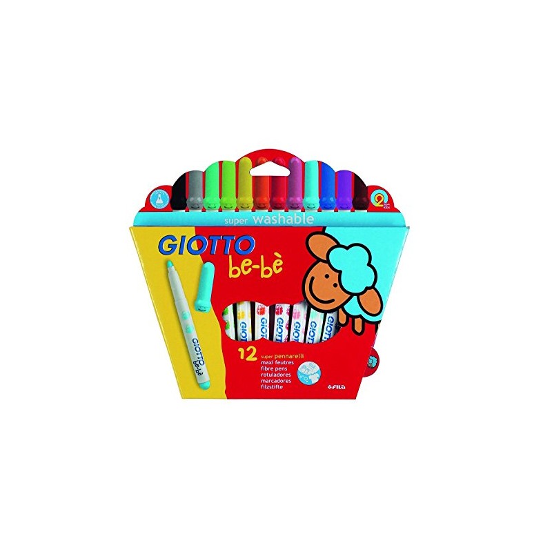 GIOTTO be-bè Colouring Felt Tip Pens for Young Children, Box