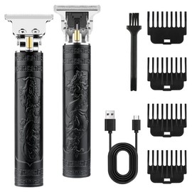 Professional Trimmer Hair Clippers, Cordless Barber Shaving Machine, USB Chargeable  Beard Trimmer Beard Shaver for Men Father's Day Gifts:_Black-Dragon