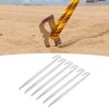 6pcs 420 Stainless Steel Canopy Tent Stakes Thickened High Hardness