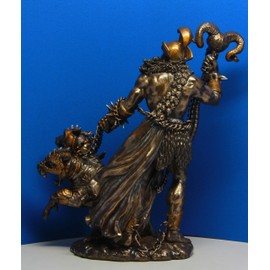 Pacific Giftware Greek God of Underworld Hades with Cerberus Dog Statue Roman Figure