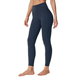 Ewedoos Women's Blue Modern Skinny High Waisted Compression Leggings with Tummy Control and Seamless Design, Size X-Large