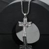 ROMANTICWORK Cross Necklace 925 Sterling Silver Sword Cross Necklace Cross