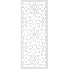 13 3/8"W x 34 3/8"H x 3/8"T Lock Haven Decorative Fretwork Wall Panels in Architectural Grade PVC