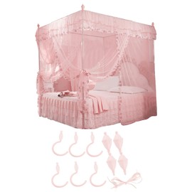 Ausla Net Bed Canopy, Princess 3 Side Openings Net Canopy, for Ladies Bedroom Decor (150 * 200 * 200)