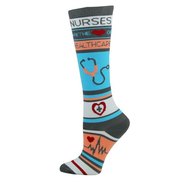 Think Medical Women's Nurse Print 10-14mmHg Compression Sock (Nurse Healthcare)