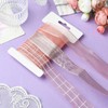 LiQunSweet 9 Yards 1 inch(25mm) 3 Styles Pink Sheer Chiffon