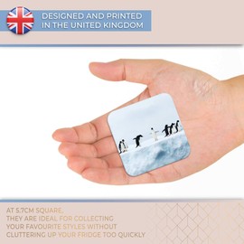 Destination Vinyl ltd Fridge Magnet - Cute Penguins on Ice Nature Arctic for Office, Cabinet and Whiteboard, Magnetic Stickers, 44796