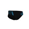 Arena Mens Graphic Swim Briefs, Black-Turquoise, 36 EU