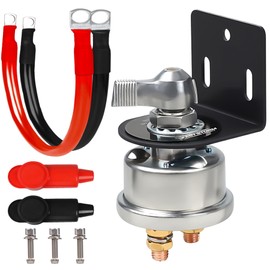 FASTSTORM 200A 12-48V High Current Master Battery Disconnect Switch Battery Power Cut Off Isolator Killer Switch with Face Plate for Car Vehicle RV Truck Boat Marine ATV