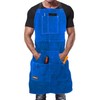 DIMWELD Leather Welding Apron With 6 pockets for men. Heavy