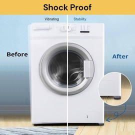 Spendeal 4Pcs Anti Vibration Pads for Washing Machine and Dryer, Shock and Noise Cancelling Washing Machine Support, Prevent Moving Shaking Walking, Universal Size