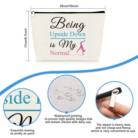 Gymnastics Gifts Gymnast Gifts Makeup Bag for Women Girls Gymnast Inspirational Gift Gymnastics Team Gifts Cosmetic Pouch Gymnastic Coach Gift Birthday Graduation Gift for Sister Daughter Friend
