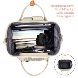 RJEU Backpack Womens, Waterproof School Backpack Gifts, Laptop Rucksack for Women with USB Charging Port Fits 15.6 Inch, Anti Theft College School Bag Gifts for Girfriend