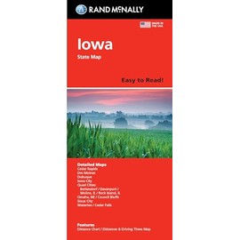 Rand McNally Easy to Read Folded Map: Iowa State Map