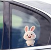 Cute Bunny Car Window Sticker, Waterproof Laptop Decal, 2-Piece Set,