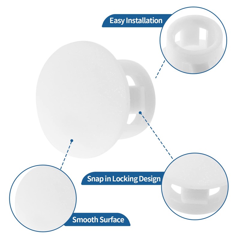 Bivethoi 50 PCS Plastic Hole Plugs 6mm / 1/4 Inch