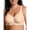 OEAK Womens Wireless Bras Supportive Seamless Full Coverage Bra Push