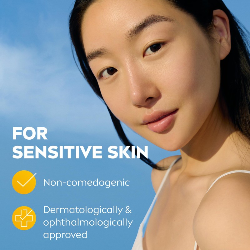 NIVEA SUN Breathable UV Face Sensitive SPF 50+ (40ml), Face