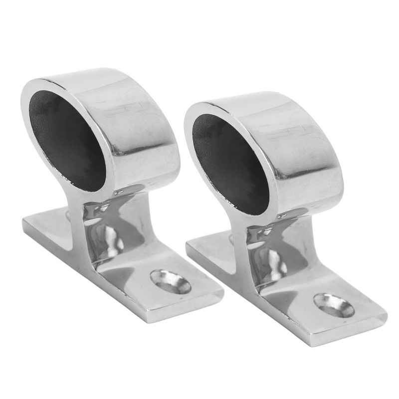 2PCS Stanchion Hand Rail Fitting 316 Stainless Steel Mirror Polishing