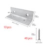ONEBO 10 Pcs Stainless Steel Corner Brackets, Right Angle Brackets,