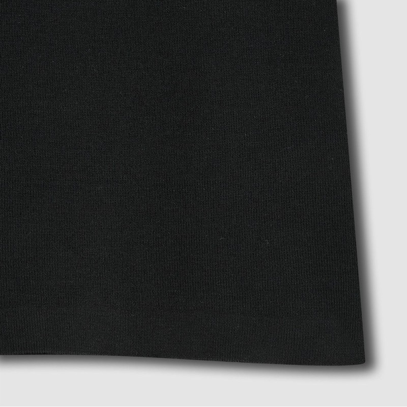 JAJU [JAJU] Women's Lecture Collar Short-Sleeve Knit_Black